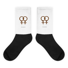 Load image into Gallery viewer, Chocolate Drip Lesbian Logo Socks (Signature Collection)