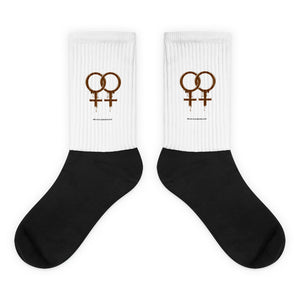 Chocolate Drip Lesbian Logo Socks (Signature Collection)