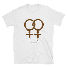 Load image into Gallery viewer, Chocolate Drip Lesbian Logo Short-Sleeve Unisex T-Shirt (Signature Collection)