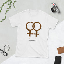 Load image into Gallery viewer, Chocolate Drip Lesbian Logo Short-Sleeve Unisex T-Shirt (Signature Collection)